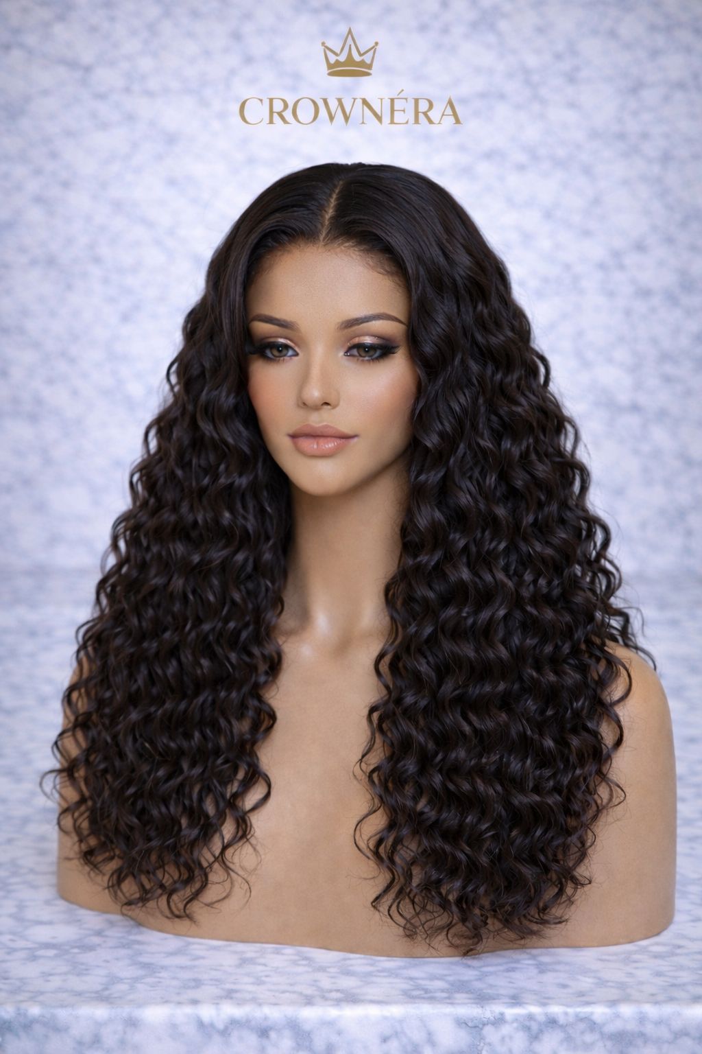 CROWNÉRA Deep Wave HD Lace Front Wig – 100% Virgin Human Hair