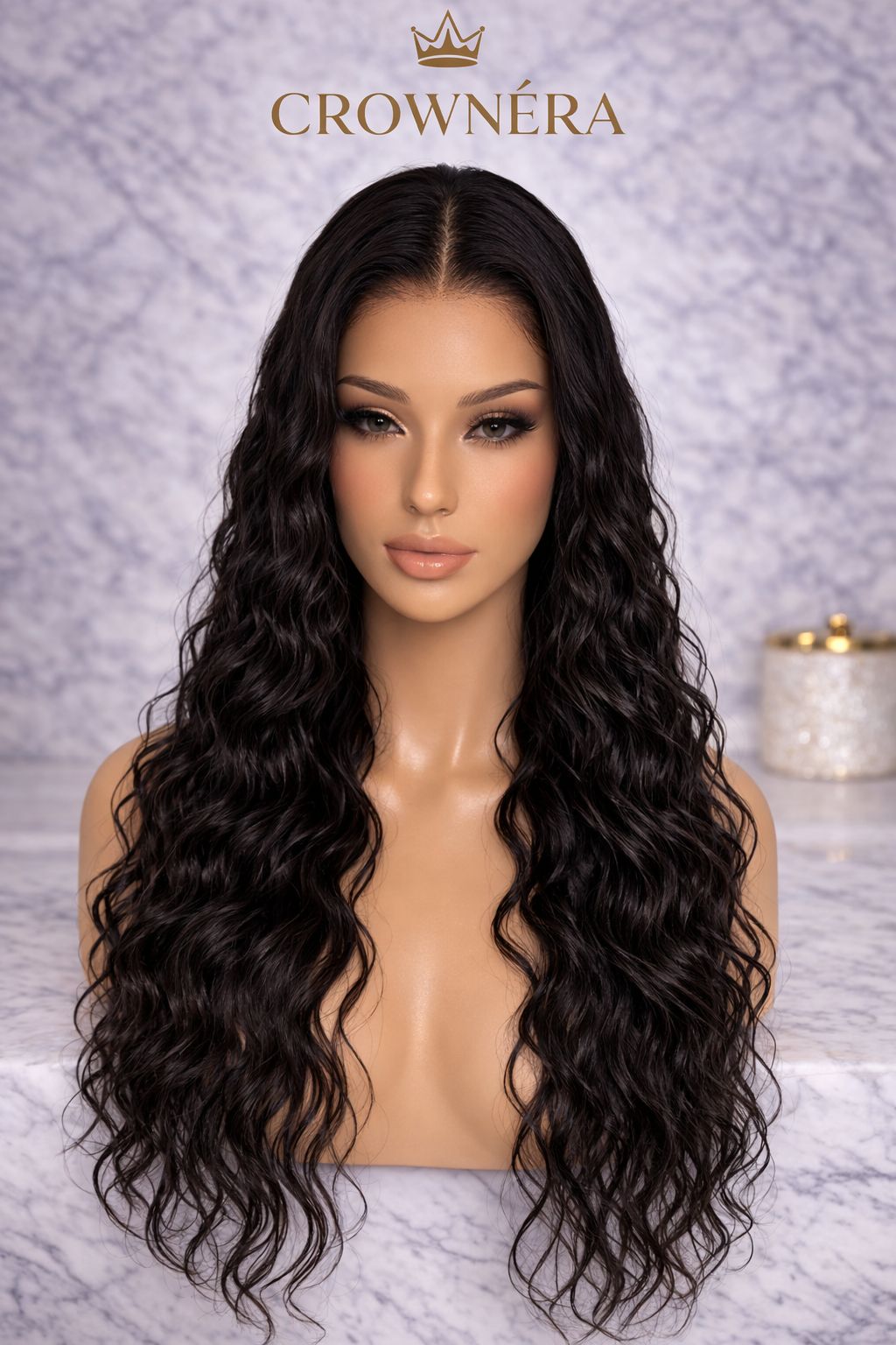 CROWNÉRA Water Wave HD Lace Front Wig – 100% Virgin Human Hair