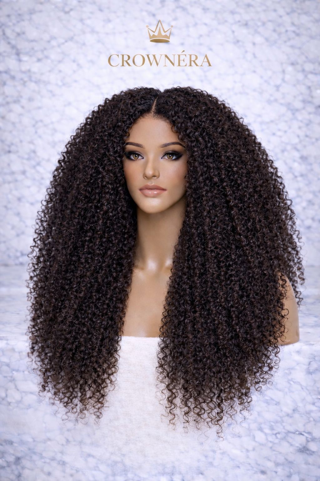 CROWNÉRA Kinky Curly HD Lace Front Wig – 100% Virgin Human Hair