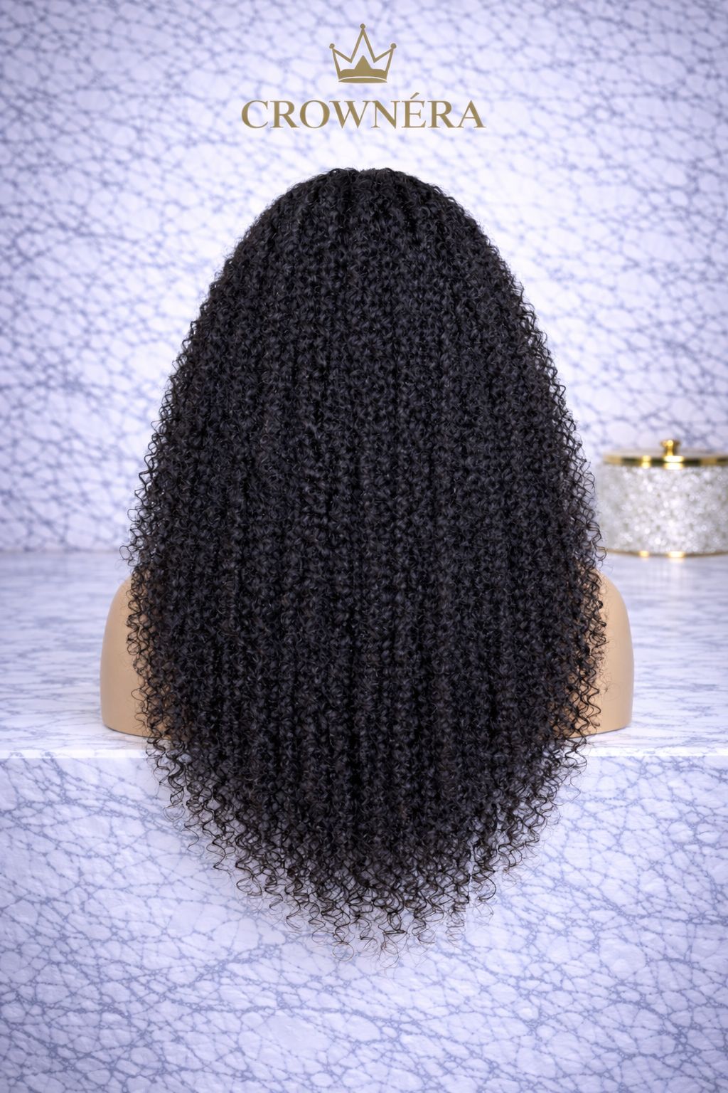 CROWNÉRA Afro Curly HD Lace Front Wig – 100% Virgin Human Hair