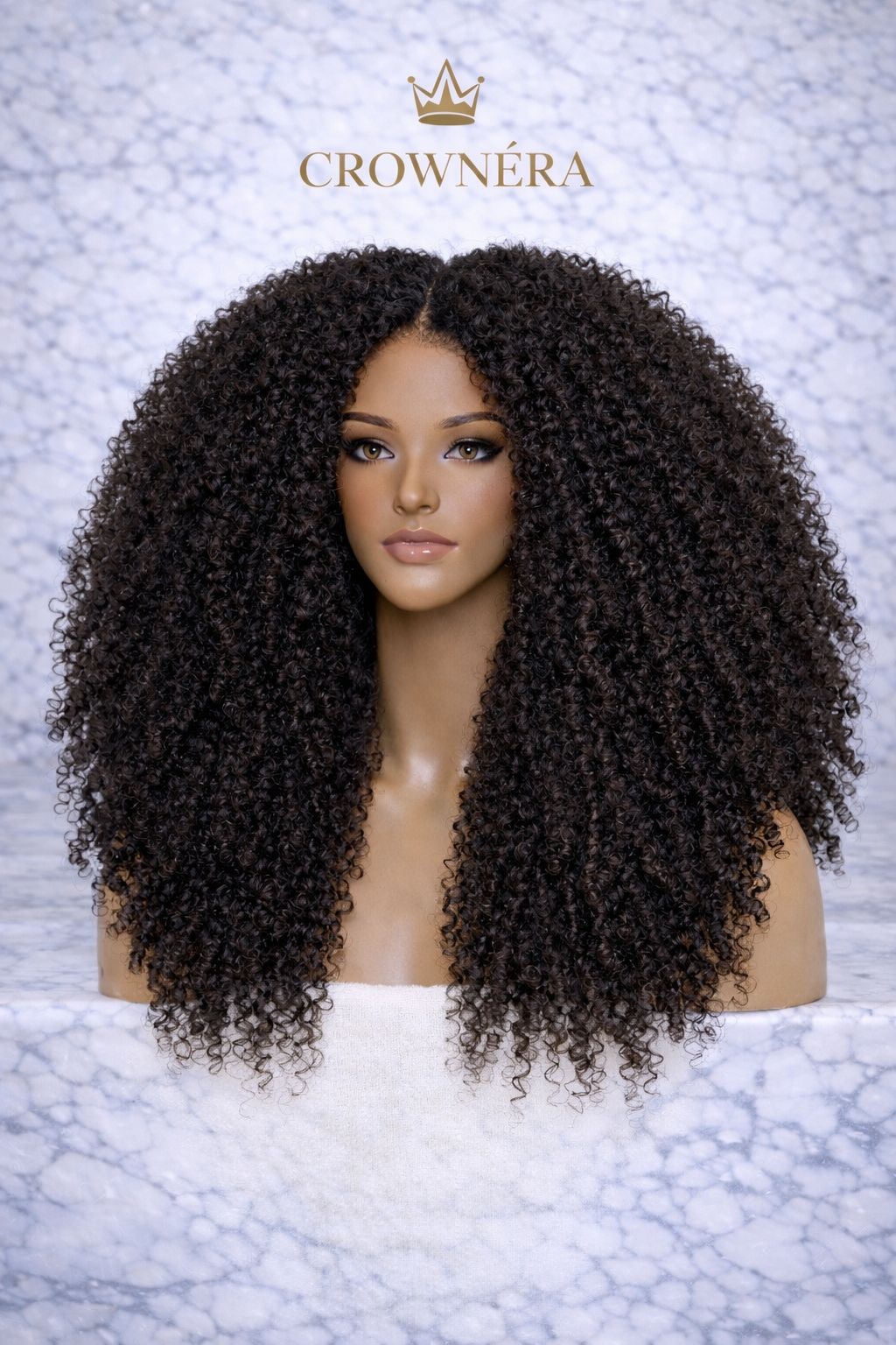 CROWNÉRA Afro Curly HD Lace Front Wig – 100% Virgin Human Hair
