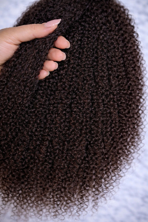 CROWNÉRA Afro Curly HD Lace Front Wig – 100% Virgin Human Hair