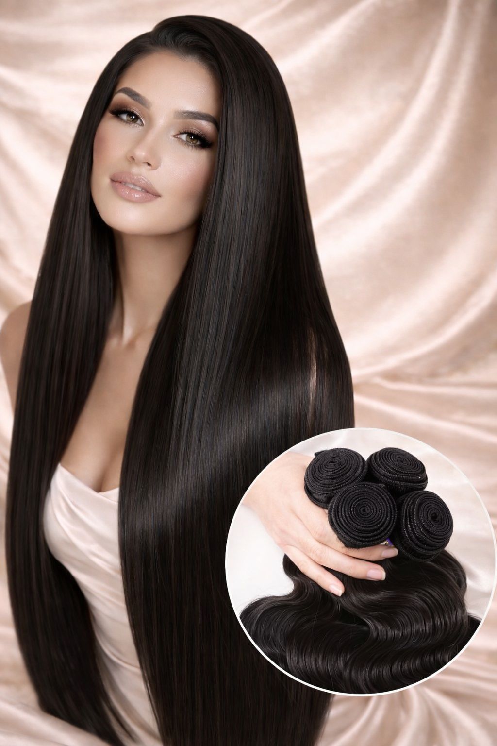 CROWNÉRA Straight Hair Bundles – 100% Virgin Human Hair