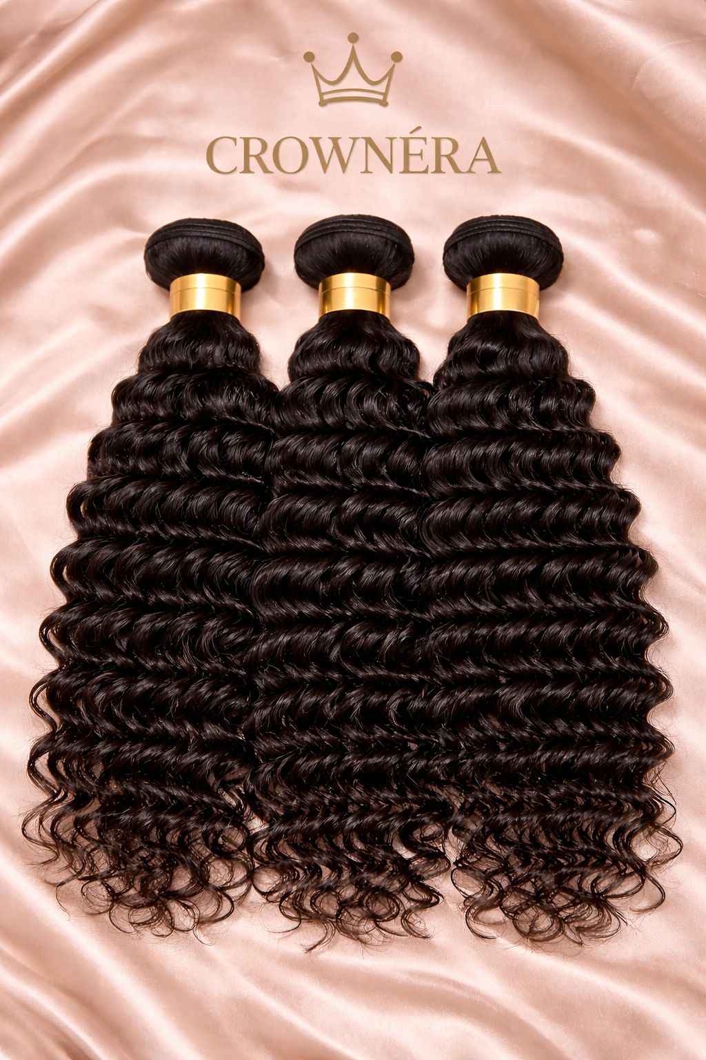 CROWNÉRA Deep Wave Hair Bundles – 100% Virgin Human Hair