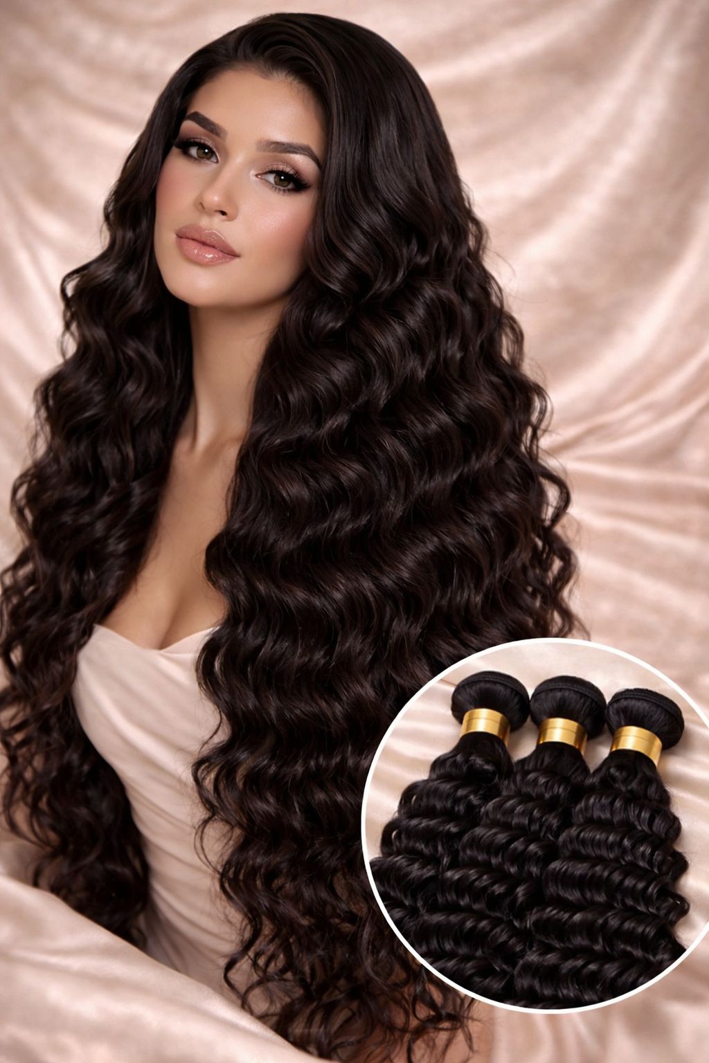 CROWNÉRA Deep Wave Hair Bundles – 100% Virgin Human Hair