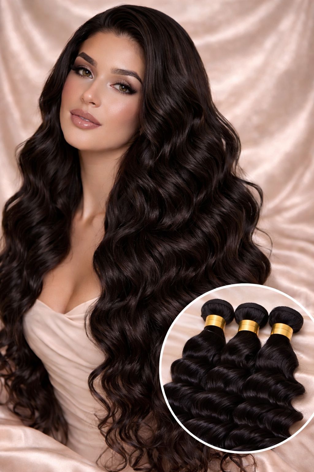 CROWNÉRA Loose Wave Hair Bundles – 100% Virgin Human Hair
