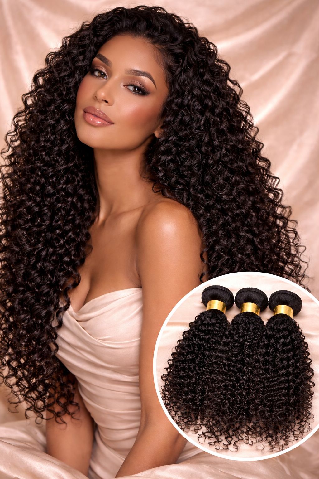 CROWNÉRA Curly Hair Bundles – 100% Virgin Human Hair
