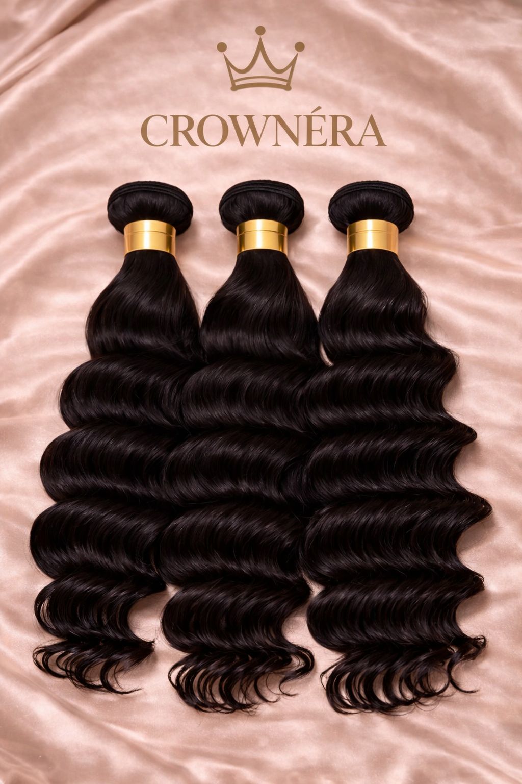 CROWNÉRA Loose Wave Hair Bundles – 100% Virgin Human Hair