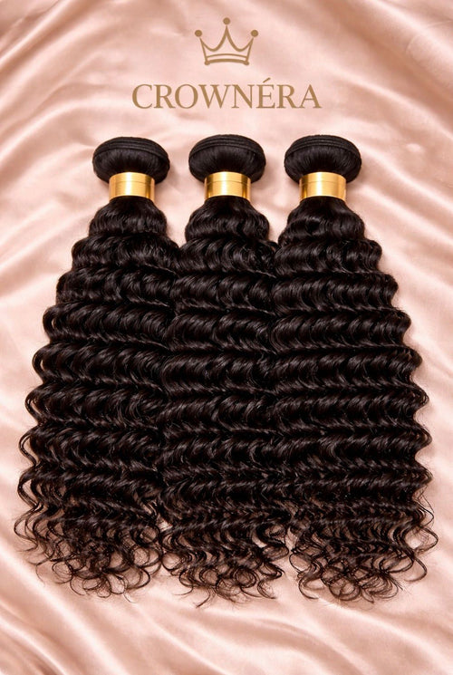 CROWNÉRA Curly Hair Bundles – 100% Virgin Human Hair