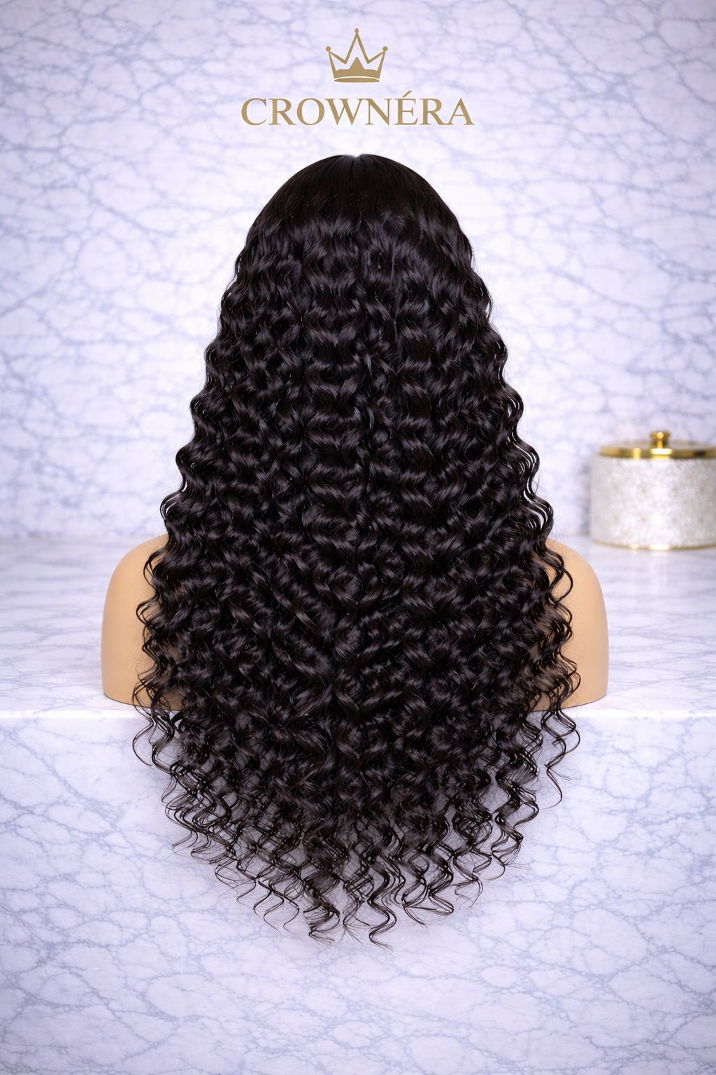 CROWNÉRA Deep Wave HD Lace Front Wig – 100% Virgin Human Hair