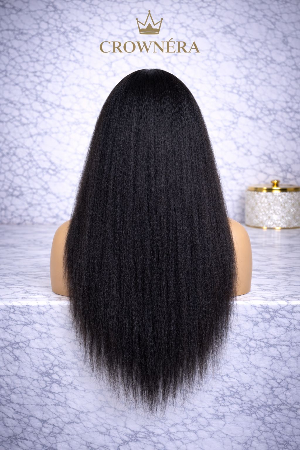 CROWNÉRA Kinky Straight HD Lace Front Wig – 100% Virgin Human Hair