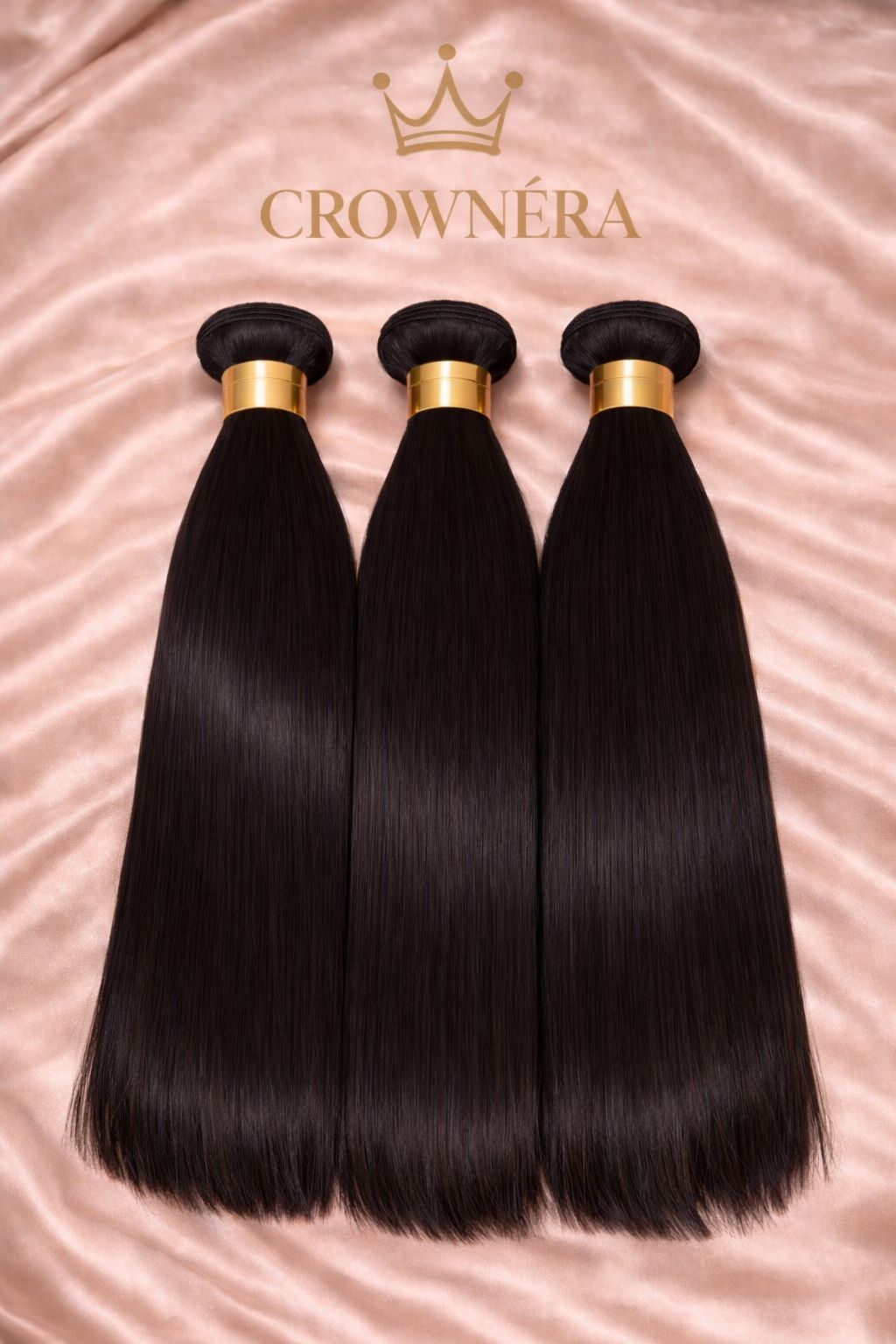 CROWNÉRA Straight Hair Bundles – 100% Virgin Human Hair